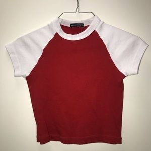 Brandy Melville baseball cropped shirt